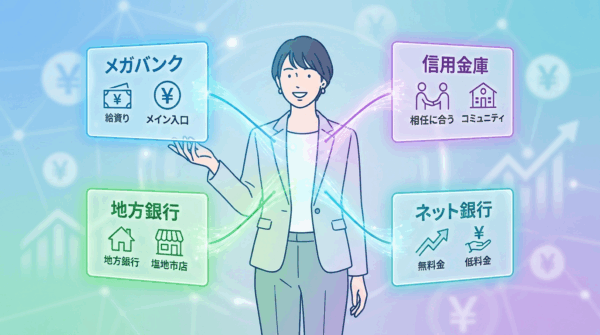 メガバンク・地方銀行・信用金庫・ネット銀行の役割とは？