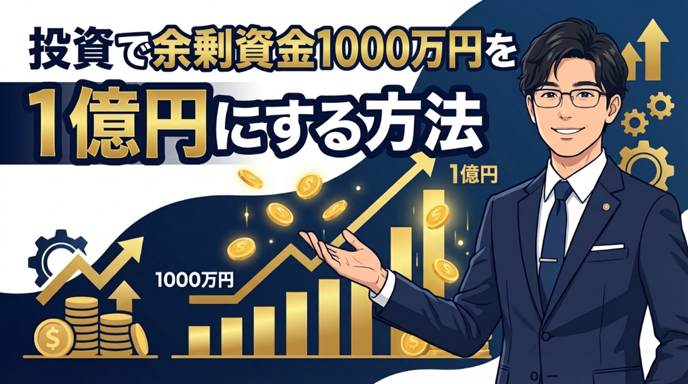 投資で余剰資金１０００万円を1億円にする方法【大阪ＦＰ】